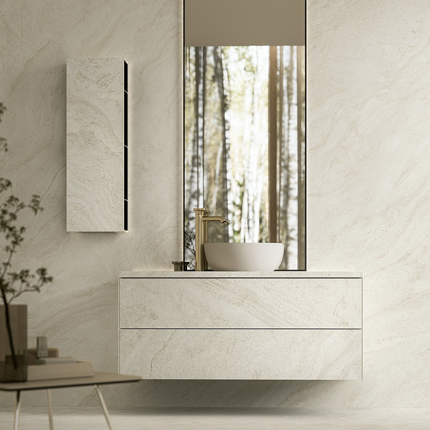 Плитка керамогранит Marvel T Halo White 60x120  Matt  ( 1,44 кв.м.) под травертин