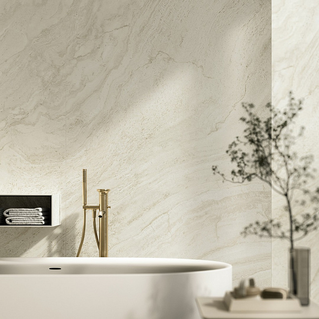 Плитка керамогранит Marvel T Halo White 60x120  Matt  ( 1,44 кв.м.) под травертин