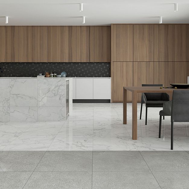 Плитка керамогранит Kerranova Marble Trend Carrara K-1000 SR 300x600x10 (1,08 кв.м.) под мрамор